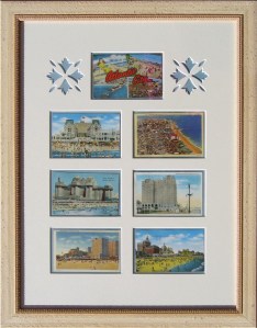 Atlantic City, NJ Framed Vintage Postcards Montage