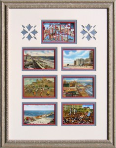 Atlantic City, NJ Framed Vintage Postcards Montage