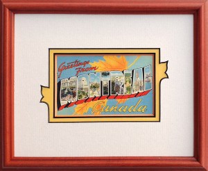 Vintage Postcard framed Montreal