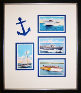 Ocean City, NJ vintage postcards framed